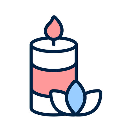 Aromatic incense candle for a tranquil and relaxing atmosphereのイラスト素材