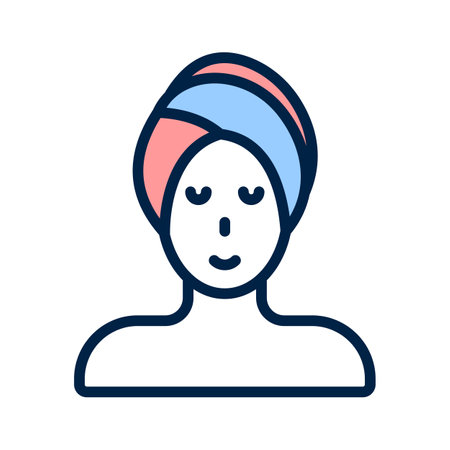 Spa facial treatment promoting healthy and glowing skinのイラスト素材