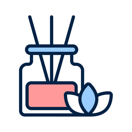 A clean and modern icon of a decorative aroma diffuserのイラスト素材