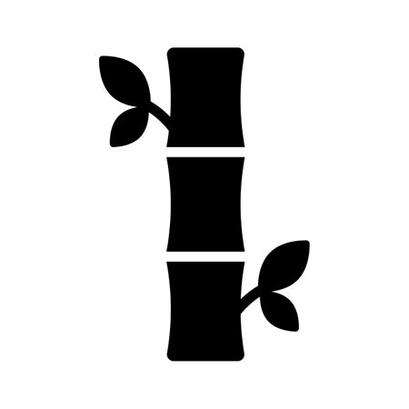 Bamboo icon symbolizing natural beauty and eco friendly spa therapyのイラスト素材