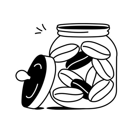 Trendy vector of coffee jar icon, editable design styleのイラスト素材