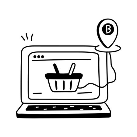 Have a look at this amazing icon of shopping location in modern styleのイラスト素材