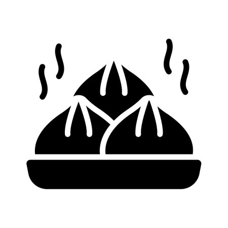 Traditional chinese dumplings, asian food, steamed chinese bun vector designのイラスト素材