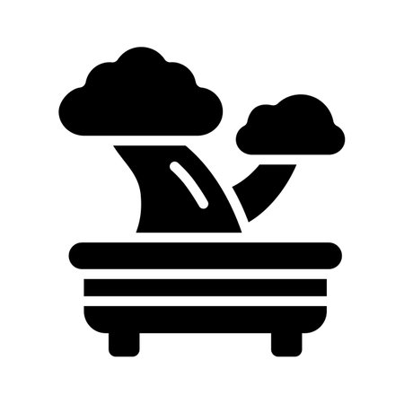 Bonsai tree vector design in trendy style isolated on white backgroundのイラスト素材