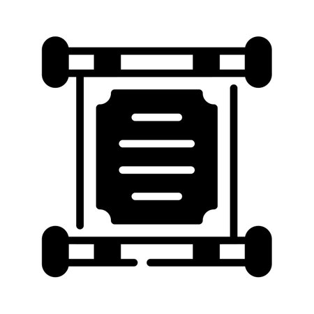 Visually appealing icon of chinese scroll in trendy design styleのイラスト素材