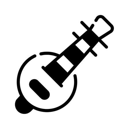 Have a look at this creatively crafted icon of chinese guitar, veena vector designのイラスト素材