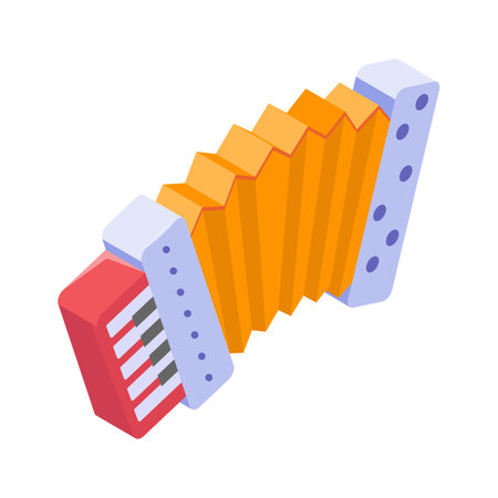 Accordion for lively folk and traditional music performances.のイラスト素材