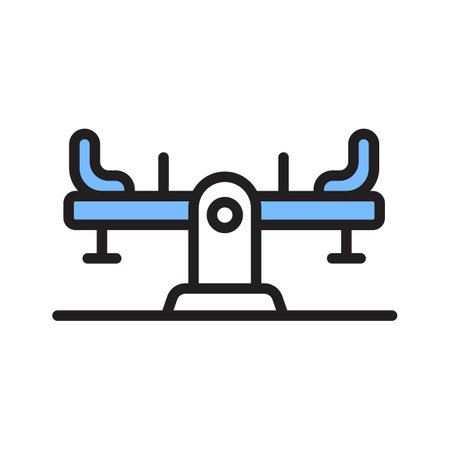 Icon of seesaw in modern design styleのイラスト素材