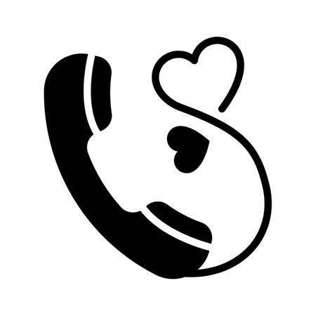 Take a look at this amazing icon of love call in modern styleのイラスト素材