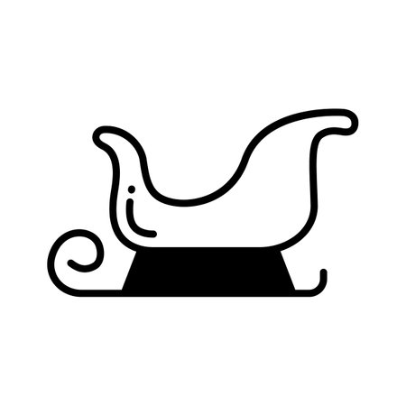 Grab this amazing christmas sleigh icon design in modern styleのイラスト素材