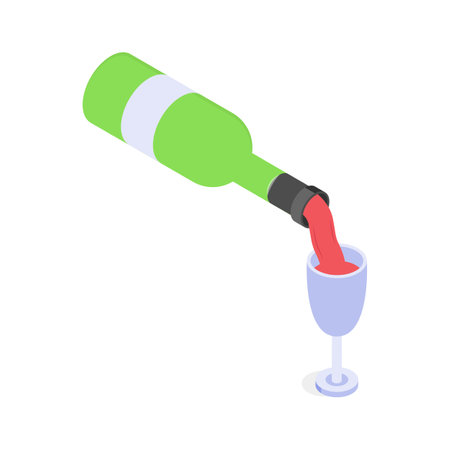 Get this amazing icon of wine bottle in modern design styleのイラスト素材