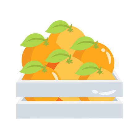 Check out handy 3d icon of orange crateのイラスト素材