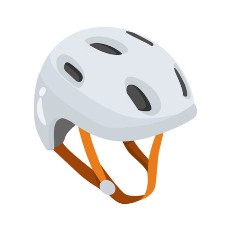 Get a glimpse of this catchy 3d style icon of cycle helmetのイラスト素材
