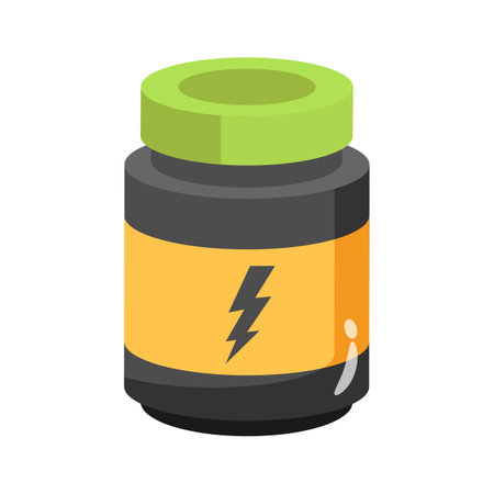 Easy to use 3d style icon of supplement bottle