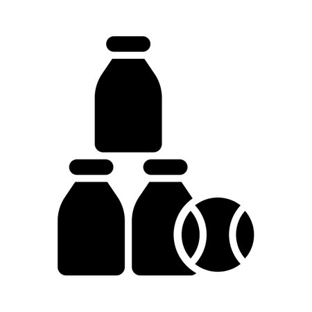 Here is a catchy glyph style icon of hit bottlesのイラスト素材