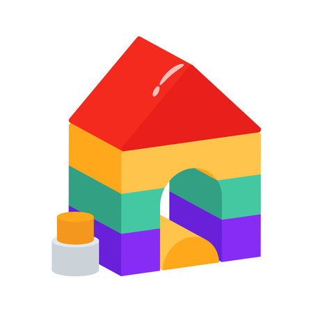 Easy to use 3d style icon depicting kids playhouseのイラスト素材