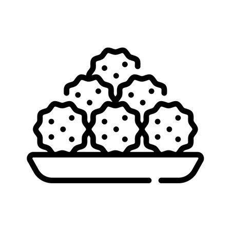 Sweet balls icon designed in outline style, ready for premium useのイラスト素材