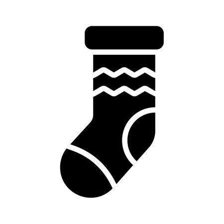 Download our premium glyph style icon of christmas sockのイラスト素材