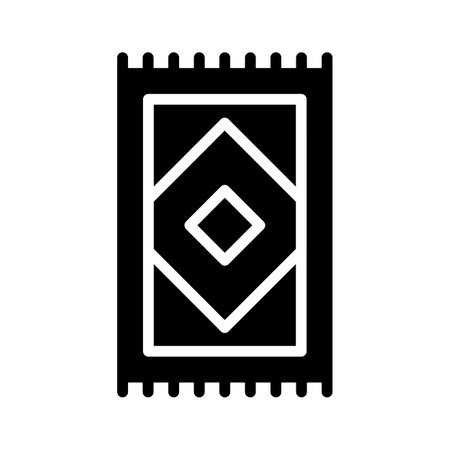 Ready to use glyph style icon of floor rugのイラスト素材