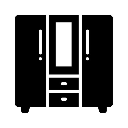 A captivating glyph style icon depicting cloth organizerのイラスト素材