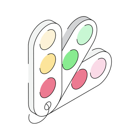 Visually engaging isometric icon showing swatchesのイラスト素材