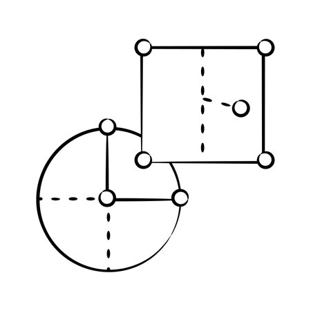 Have a look at this hand drawn icon of geometry shapesのイラスト素材