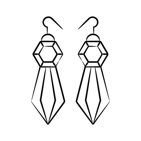 A well crafted hand drawn style icon of earringsのイラスト素材