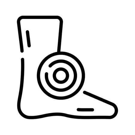 Ankle pain icon creatively designed in outline styleのイラスト素材