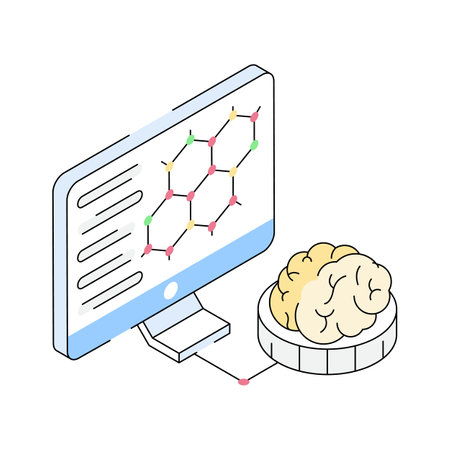 A premium isometric icon of advanced ai software conceptのイラスト素材