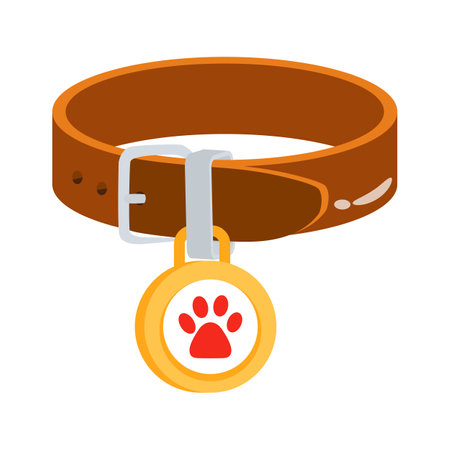 Get this 2d icon featuring a pet collarのイラスト素材