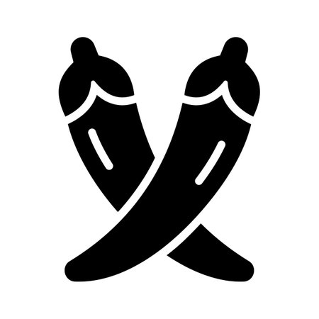 Grab this glyph icon of spicy red chilliesのイラスト素材