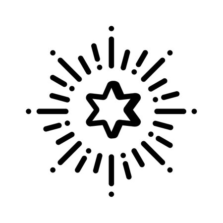 Trendy glyph icon showing celebration fireworksのイラスト素材