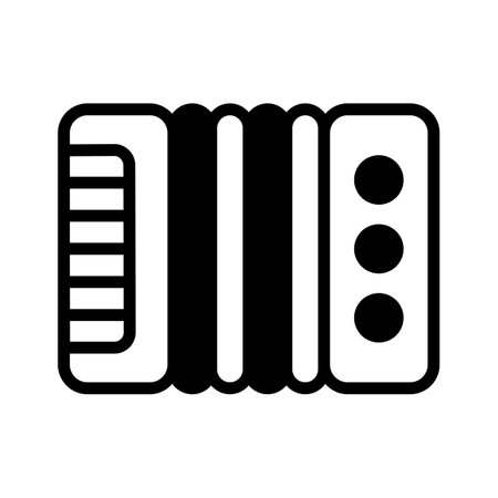 An amazing glyph icon of classic accordion instrumentのイラスト素材