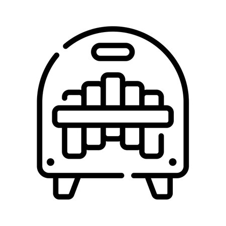 Visually appealing linear icon of a marimbol instrumentのイラスト素材