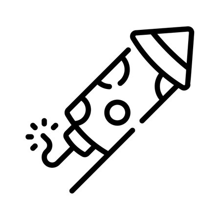 Trendy linear style icon of firecracker, easy to editのイラスト素材