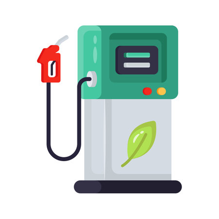 A 2d style icon of eco fuel, ready for premium useのイラスト素材