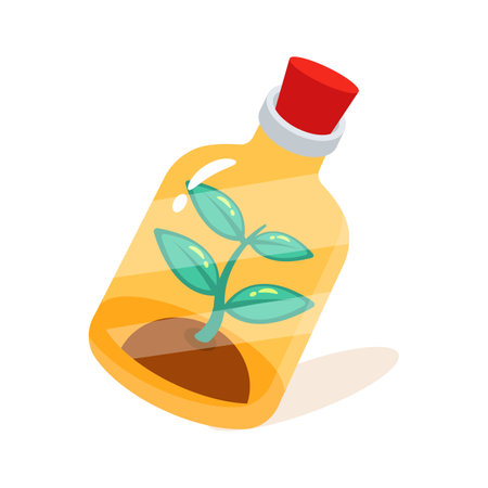 A well crafted 2d icon of bottle gardeningのイラスト素材