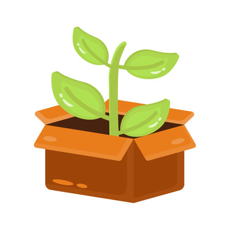 A 2d style icon of box gardening, easy to edit designのイラスト素材
