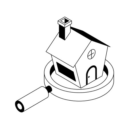 Grab this isometric icon of property search processのイラスト素材