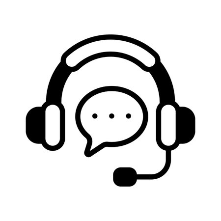 Customer support icon designed in glyph styleのイラスト素材