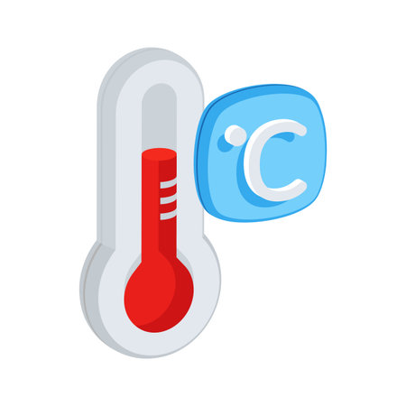 A 2d icon representing autumn temperature indicator