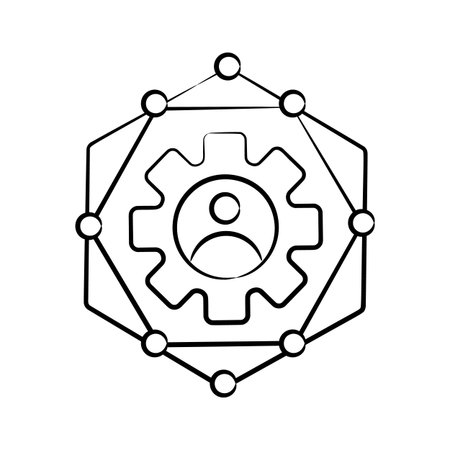 A hand drawn style icon showing customer management conceptのイラスト素材