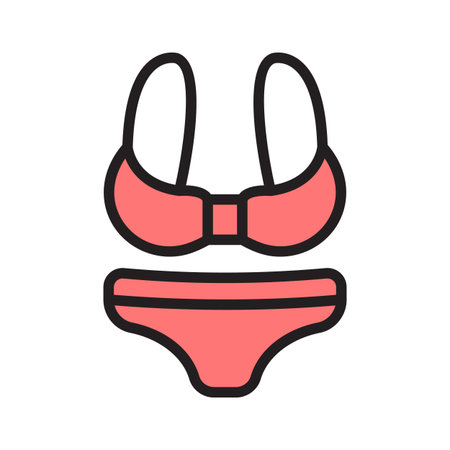 An icon of beach bikini designed in glyph styleのイラスト素材