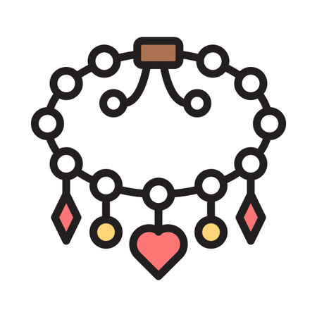 Grab this captivating glyph icon of charm braceletのイラスト素材