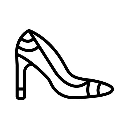 Download our premium line style icon of heel shoeのイラスト素材