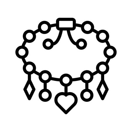 Grab this captivating line icon of charm braceletのイラスト素材
