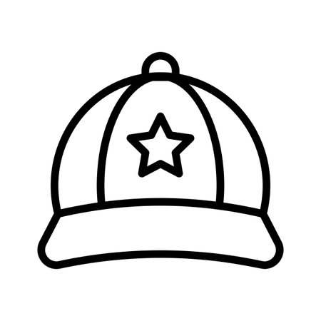 Have a look at this latest line style icon of sports capのイラスト素材