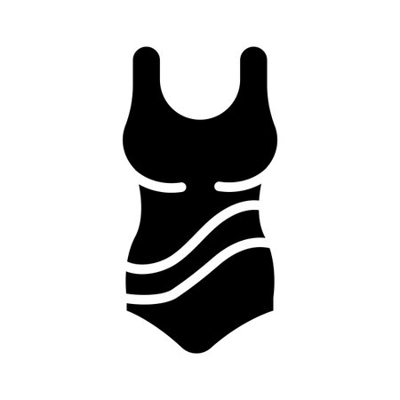 Swimsuit icon creatively designed in glyph styleのイラスト素材