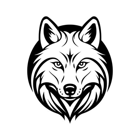 A snarling glyph icon of wild wolf face