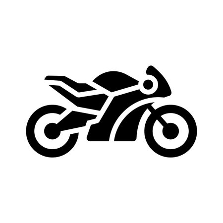 A captivating glyph icon of stylish motorbike iconのイラスト素材